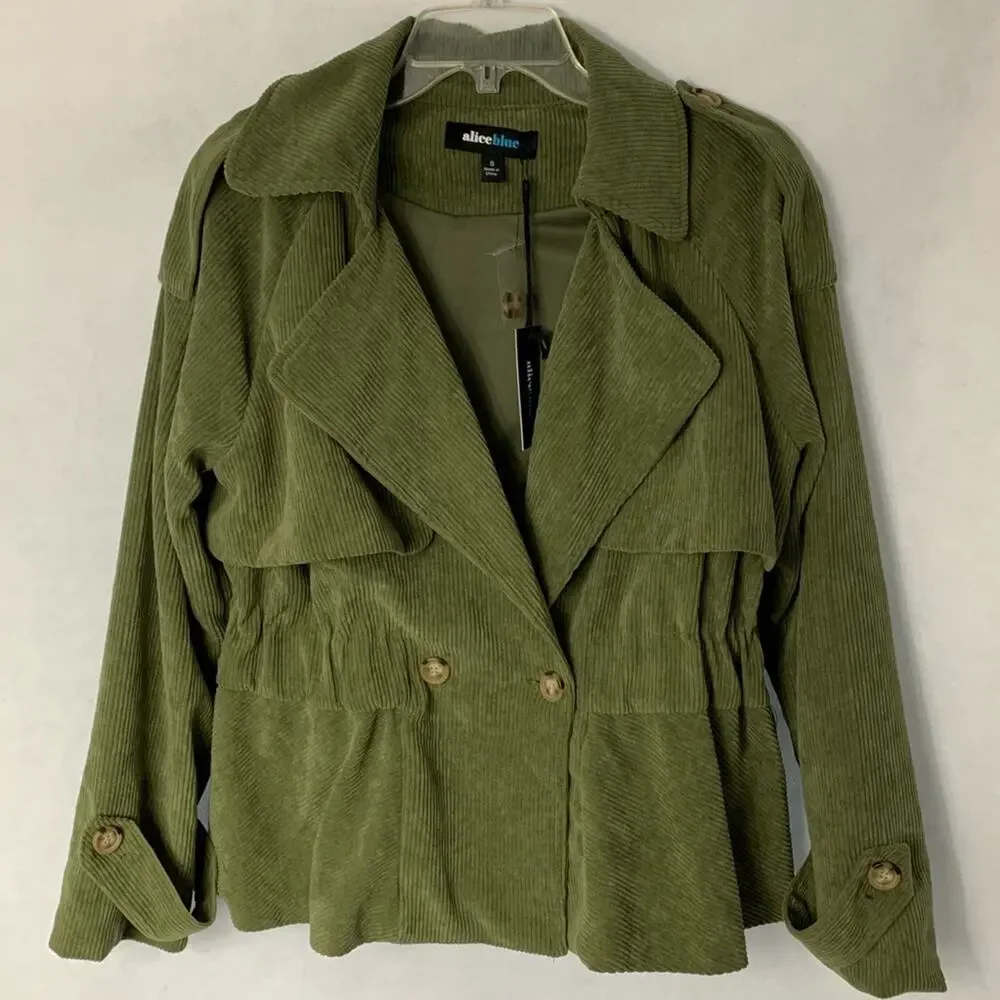 Alice Blue Corduroy Jacket/Blazer‎ Women's Size S NWT